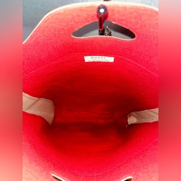 Gucci Vintage  Felt Shopper Tote Bag - Picture 10 of 15